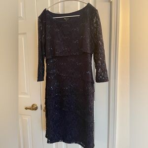 Midnight Blue Lace Dress